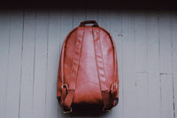 Brown Faux Leather Backpack